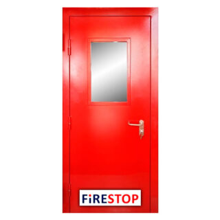 Противопожарная дверь FireStop 1ППД-1Р со стеклом одностворчатая в Лахденпохья. Центр окон и дверей