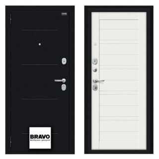 Входная дверь Bravo Сити Kale Букле чёрное Off-white в Лахденпохья. Центр окон и дверей