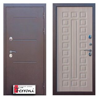 Входная дверь Ferroni 11 см ISOTERMA Медный антик Лиственница мокко в Лахденпохья. Центр окон и дверей