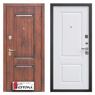 Входная дверь Ferroni 9,5 см ВЕНА винорит патина МДФ/МДФ Белый матовый в Лахденпохья. Центр окон и дверей